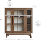 BELLEZE Set of 2 Sideboard 31 Inch Buffet Cabinet - Image 2