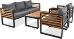 4-Pieces Outdoor Patio Sectional Sofa Set - Image 4