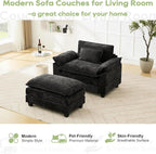 Oprisen 53" Modular Sectional Sofa, Comfy Cloud Couch Sectional Sofa - Image 7