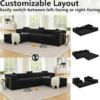 HANXIN 108" Modular Sectional Sofa, Futon Convertible Sofa Bed, Oversized - Image 4