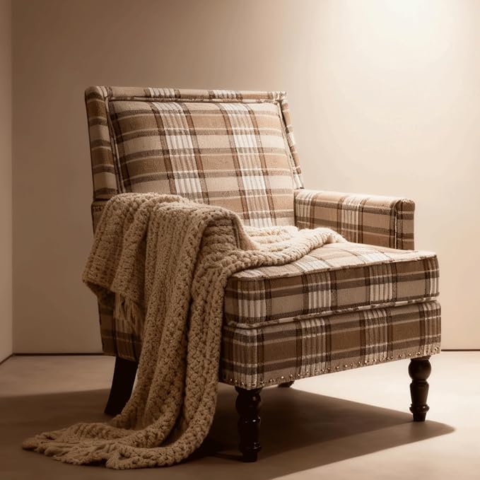 Mid Century Modern Accent Chair, Upholstered Comfortable Living Room - Image 9