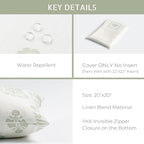 Crumbs Home Modern Farmhouse Fall Linen Indoor Outdoor Throw Pillow Cover Only - Image 5