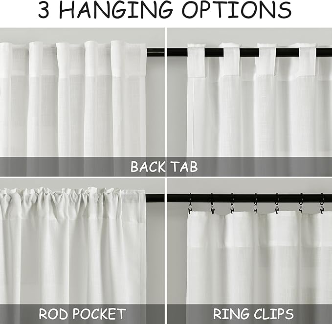 Ivory Curtains 80 Inches Length - Image 3
