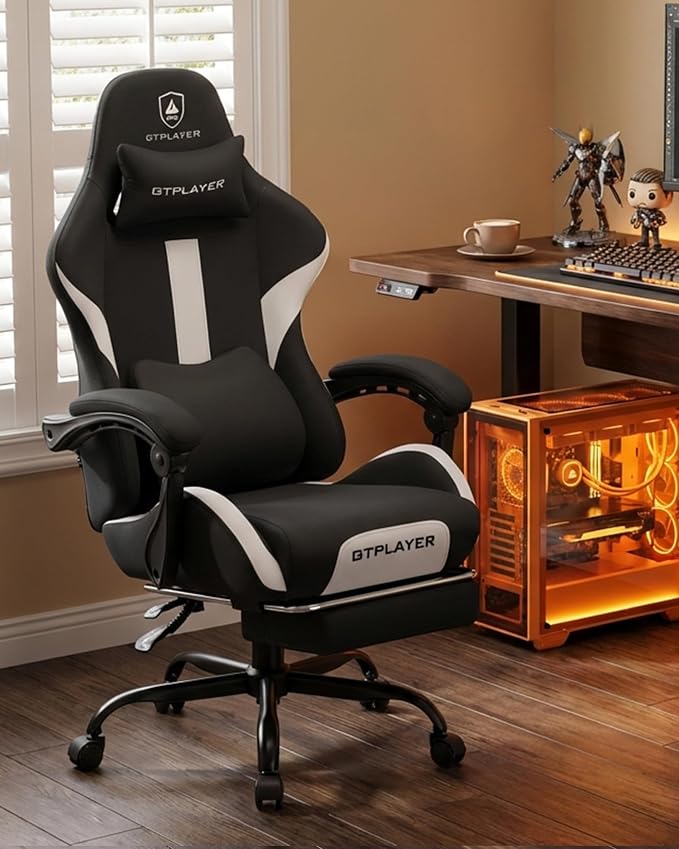 GTPLAYER Gaming Chair with Foot Rest & Pocket Spring Cushion, Ergonomic High - Image 10