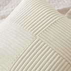 MIULEE Cream White Decorative Euro Sham Pillow Covers 24x24 Inch 2 Pack | Beige - Image 2