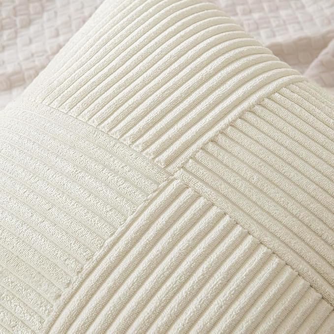 MIULEE Cream White Decorative Throw Pillow Covers - Image 2