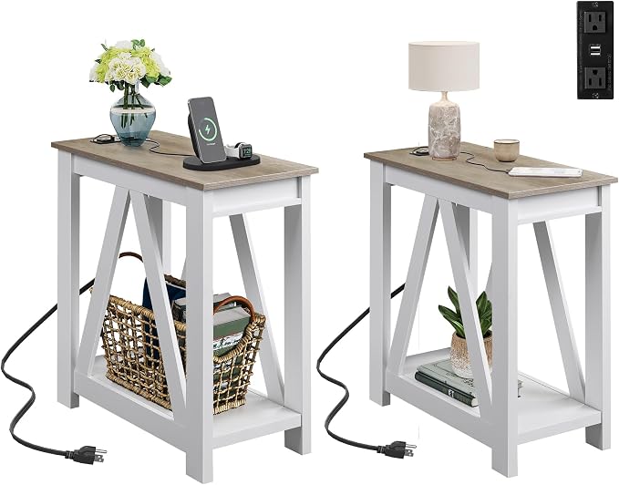 WLIVE End Tables Living Room Set of 2 by WLIVE