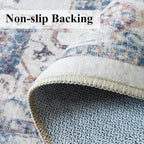 4x6 Living Room Area Rugs: Washable Boho Bedside Rugs Non-Slip Low Pile Small - Image 3