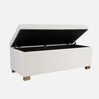 Homepop Home Decor | Upholstered Large Tufted Ottoman Storage Bench | Ottoman - Image 9