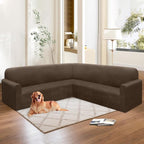 HDCAXKJ Corner Sectional Couch Covers Velvet Stretch L Shape Sofa Cover Soft - Image 6