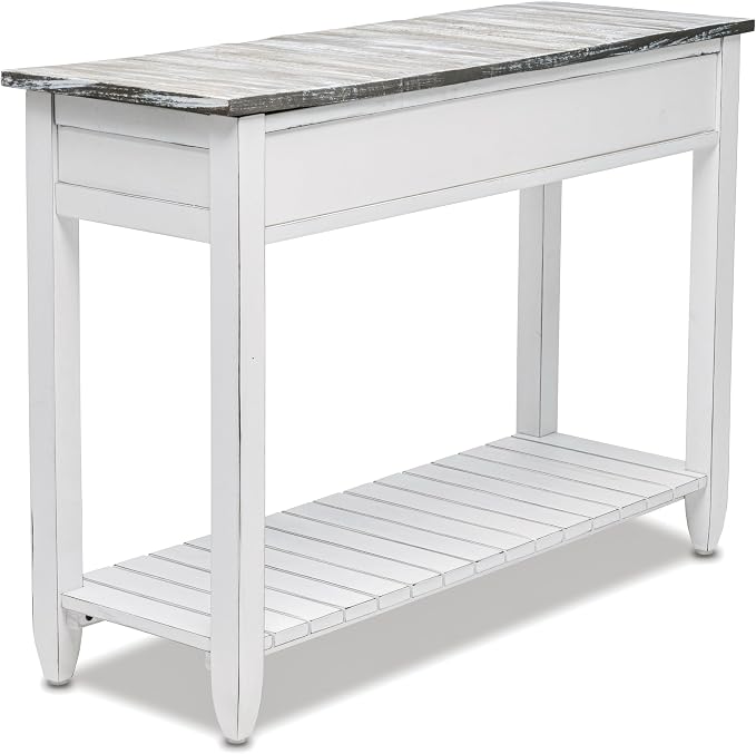 Sea Wind Florida Picket Fence Wood Console Table - Image 6