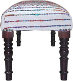 LR Home Multicolor Handmade Upholstered Bench - Image 6