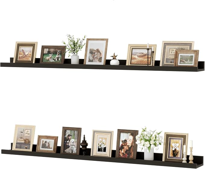 Floating Shelves for Wall, 48 inch Wood Floating Shelves Set of 2, Picture by Unknown