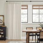 MIULEE Natural Pinch Pleated 100% Blackout Linen Curtains 40x80 Inches | Room - Image 3