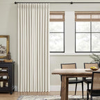MIULEE Natural Pinch Pleated 100% Blackout Linen Curtains 40x105 Inches | Room - Image 3