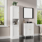 Bevivog Metal Bathroom Floor Storage Cabinet, Small Storage Sideboard - Image 2