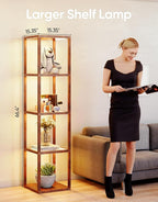 PARTPHONER Floor Lamp Glass Display Shelf - Image 2