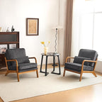 Karl home Mid-Century Modern Accent Chair, Living Room Chairs - Image 8