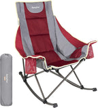 SUNNYFEEL Rocking Camping Chair Fully Padded Patio Folding Chair Portable by SunnyFeelCamping