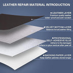 Self Adhesive Leather Repair Patch Kit, 17 in x 79 in Large Vinyl Leather - Image 6