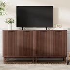 Fluted Cabinet with Storage, 2 Doors Sideboard Buffet, Mid Century Modern - Image 8