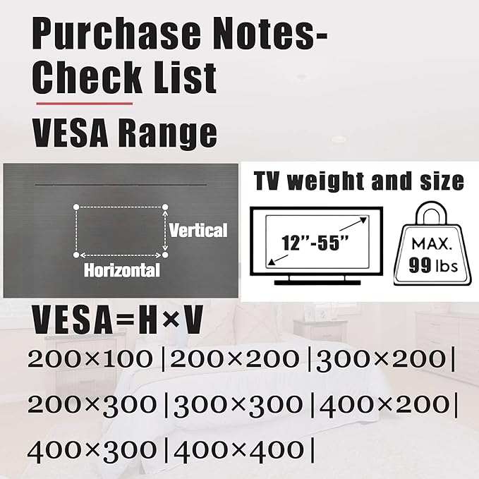 No Stud TV Wall Mount, Drywall Studless TV Hanger No Damage, No Drill, Non - Image 5