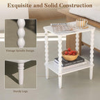 Fultyle White End Table, Small Side Table - Image 4