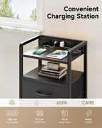 Lazzanto Night Stand Bedside Charger Bedroom - Image 5