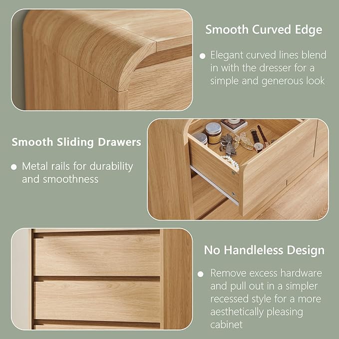 Aitjunz Modern 5 Drawers Dresser - Image 5