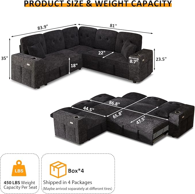 Modular Sectional Sleeper Sofa - Image 3