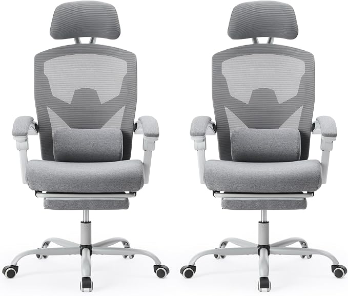 Sweetcrispy Office Computer Desk Chair Set of 2, Ergonomic High-Back Mesh by Sweetcrispy