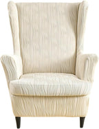 HAOYONG Wingback Chair Slipcovers Elastic Jacquard Wing Chair Covers 2 Pieces by HAOYONG