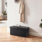 DUMOS 30 Inch Folding Storage Ottoman Bench, Large Hidden Storage Chest - Image 9