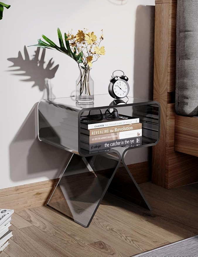Acrylic Nightstand Side Table Modern Design Clear Home Decor Display End Table - Image 7
