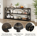 ONBRILL Industrial Console Sofa Table, 70.8 Inch Extra Long Entryway Table - Image 4