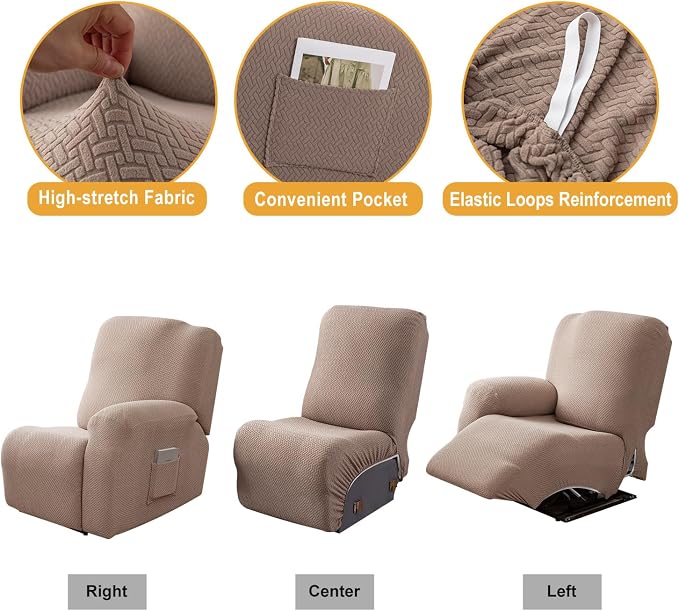 Genina Recliner Cover Stretch Couch Covers, Sofa slipcover - Image 3