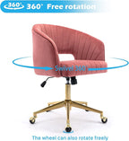 Home Office Chair Swivel Velvet Desk Chair Accent Armchair Upholstered Modern - Image 6
