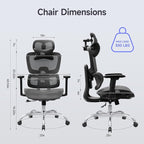 Ergonomic Office Chair with 3D Headrest, Computer Chair with Adjustable - Image 3