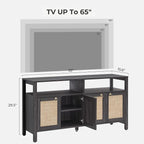 SICOTAS Rattan TV Stand for Television up to 120 Inch - Image 2
