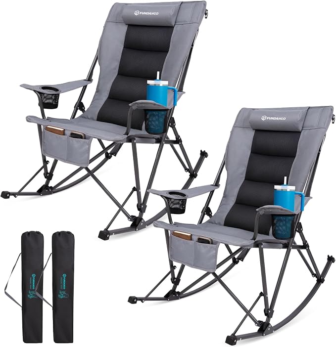 FUNDANGO Oversized Rocking Camping Chair by FUNDANGO