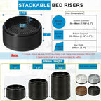 Bed Risers 1 inch, 2 inch, 3 inch, 4 inch Heavy Duty, Adjustable Furniture Riser - Image 2