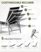 Patio Chaise Lounge Chair Outdoor - Image 4