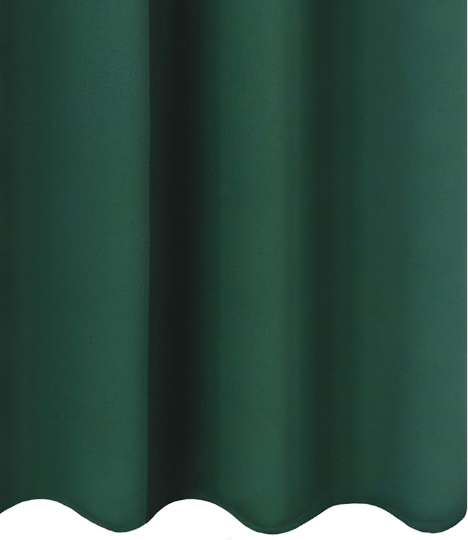 Blackout Curtains 66 x 84 inch/Dark Green Curtains Set of 2 Panels/Thermal - Image 9