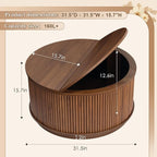 LYNCOHOME 31.5'' Fluted Flip Top Round Coffee Table - Image 2