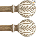 QDWIS 2 Pack Boho Wood Curtain Rods by Unknown