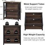FATORRI Small Bookshelf, Rustic Book Shelf - Image 2