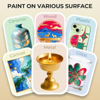 Nicpro Acrylic Paint Metallic Gold, 33.8oz/1000ml Large Gold Leaf Paint - Image 4