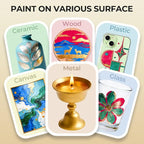 Nicpro Metallic Pearl White Acrylic Paint, 8.45oz/250ml Large Pearlescent - Image 3