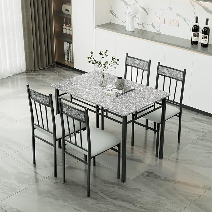 NAFORT 5 Piece Dining Table Set - Image 3
