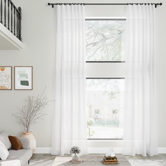 Extra Long Linen Curtains 136 Inches Long - Image 2